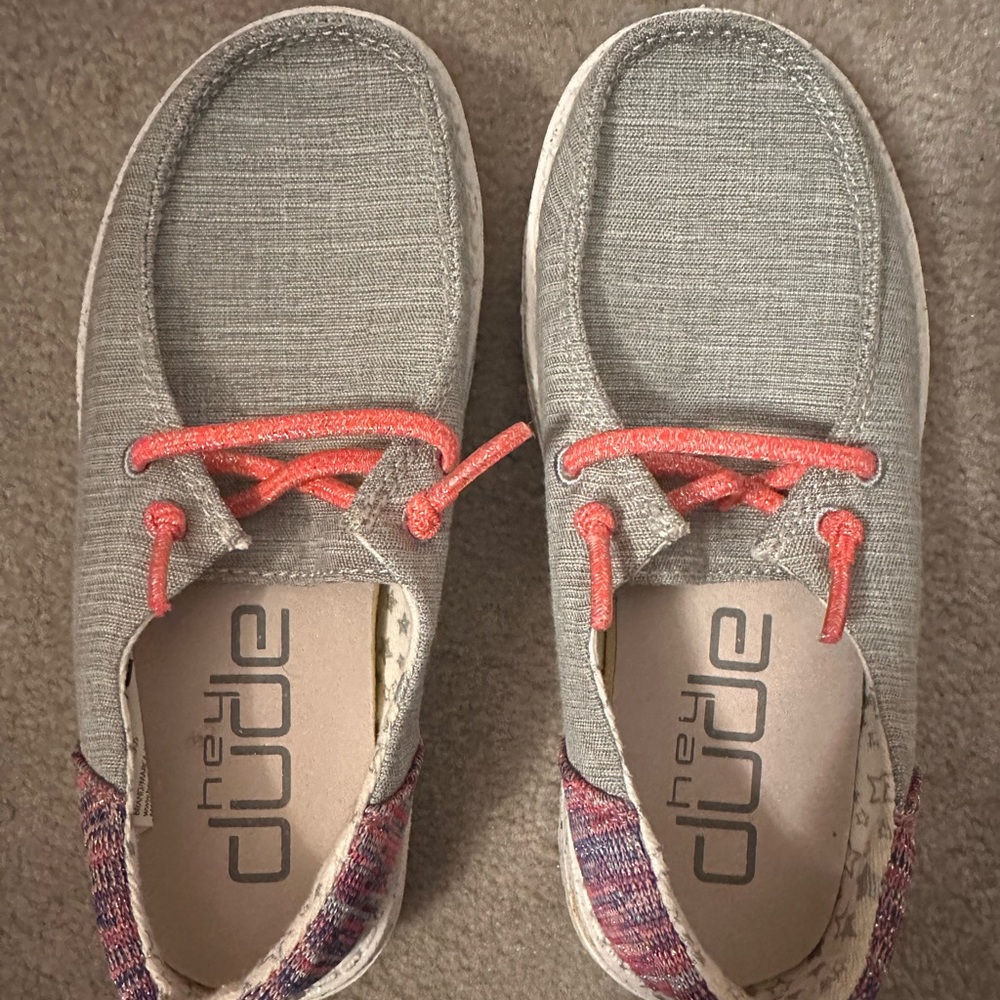 Girls Hey Dudes. Size 12. Worn one time. EUC